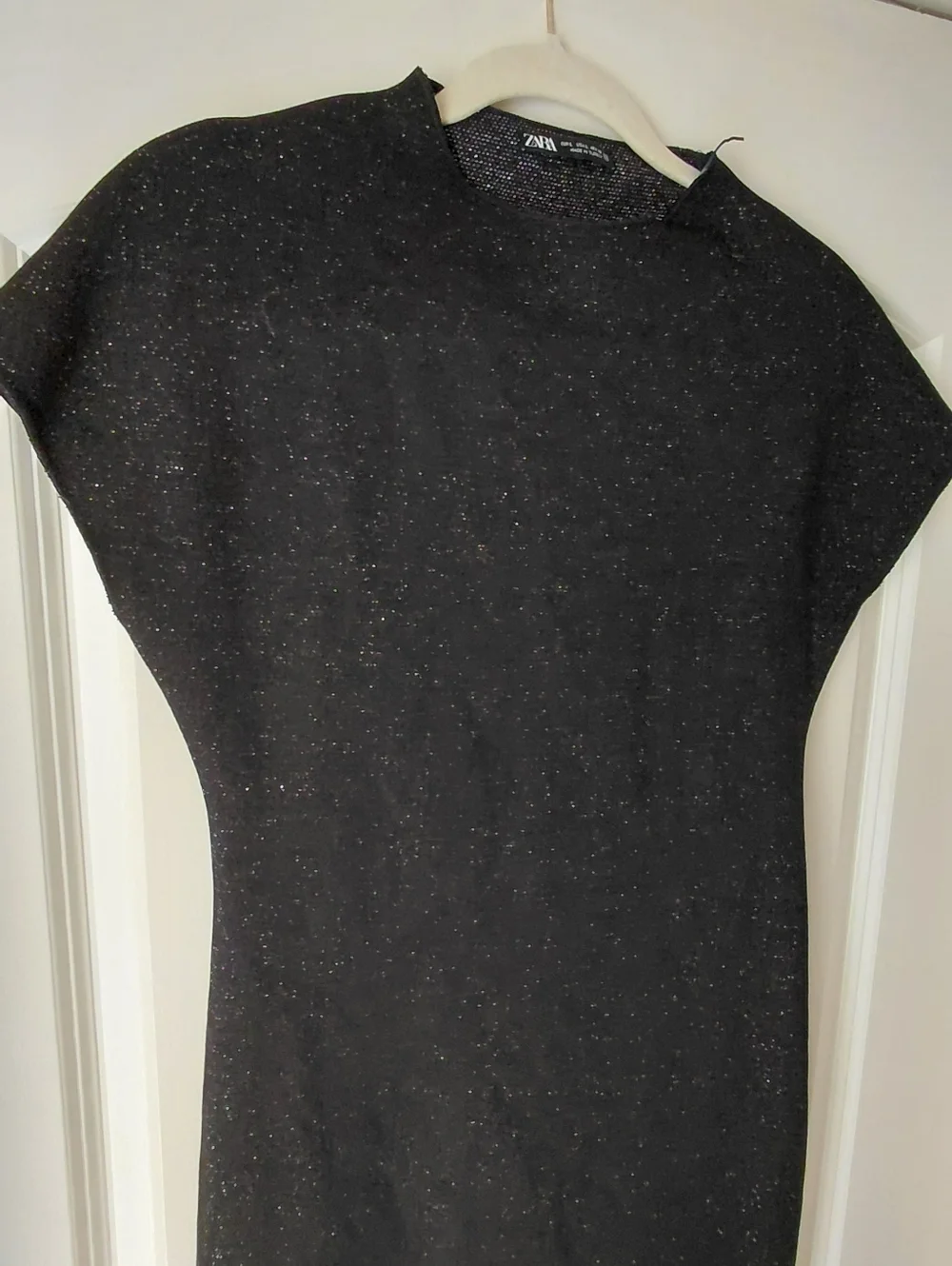Zara Black Metallic Mini Dress